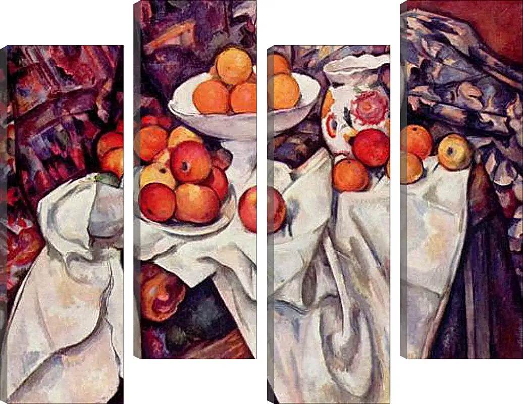 Модульная картина - Still Life with Apples and Oranges. Поль Сезанн