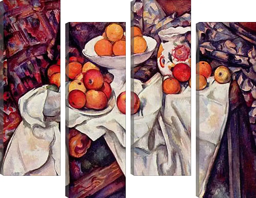 Модульная картина - Still Life with Apples and Oranges. Поль Сезанн