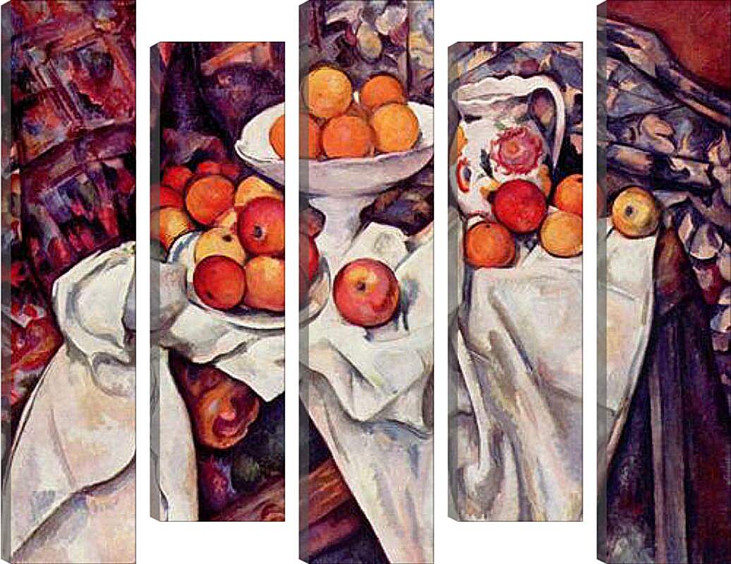Модульная картина - Still Life with Apples and Oranges. Поль Сезанн