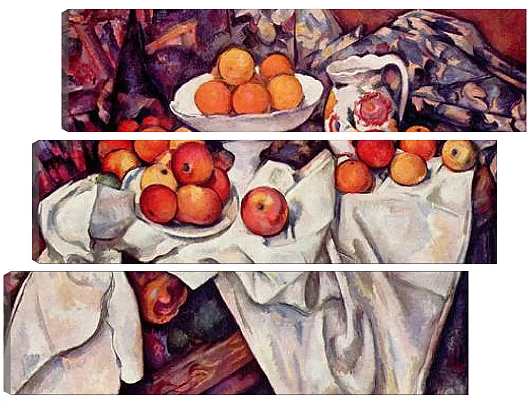 Модульная картина - Still Life with Apples and Oranges. Поль Сезанн