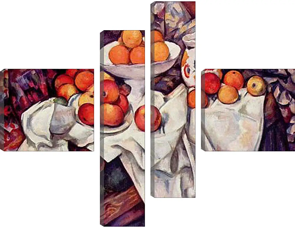 Модульная картина - Still Life with Apples and Oranges. Поль Сезанн