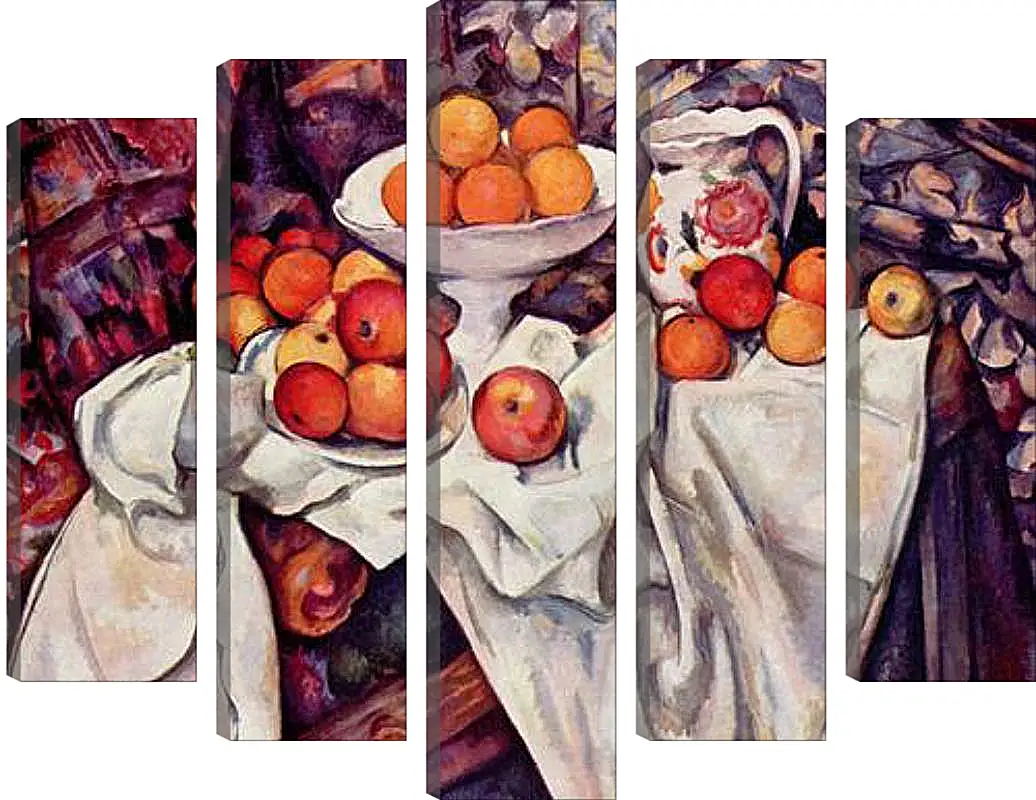 Модульная картина - Still Life with Apples and Oranges. Поль Сезанн