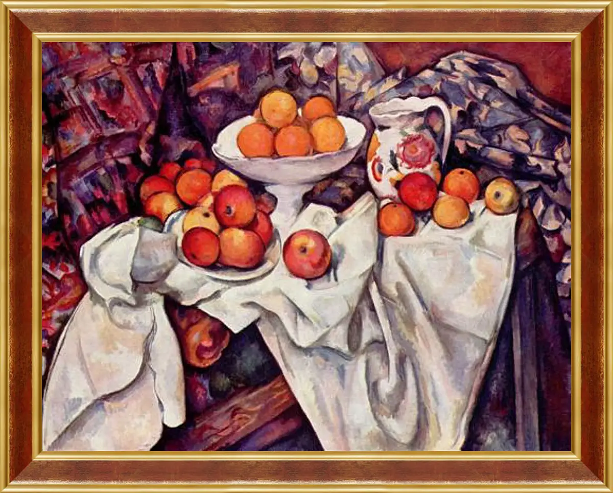 Картина в раме - Still Life with Apples and Oranges. Поль Сезанн