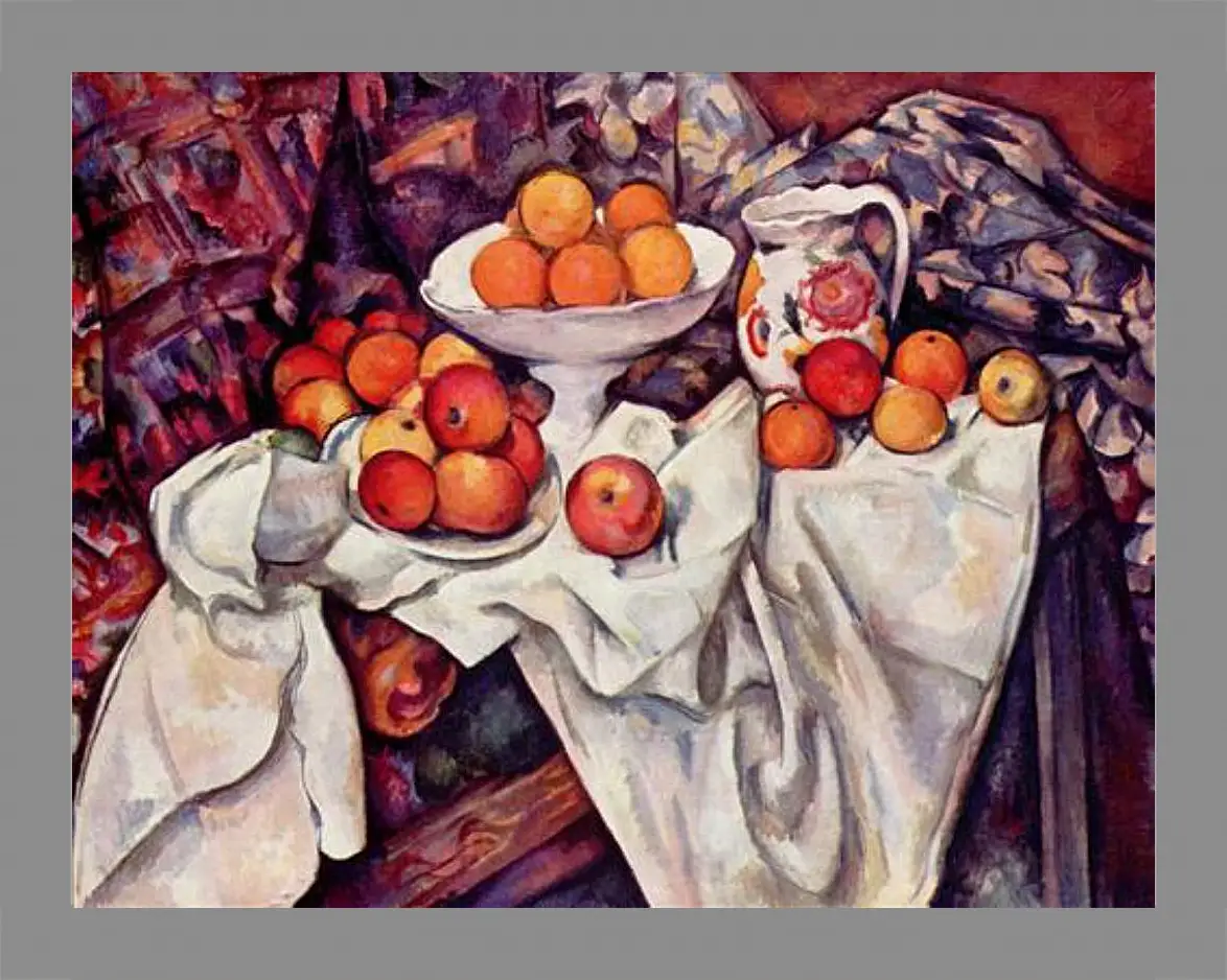 Картина в раме - Still Life with Apples and Oranges. Поль Сезанн