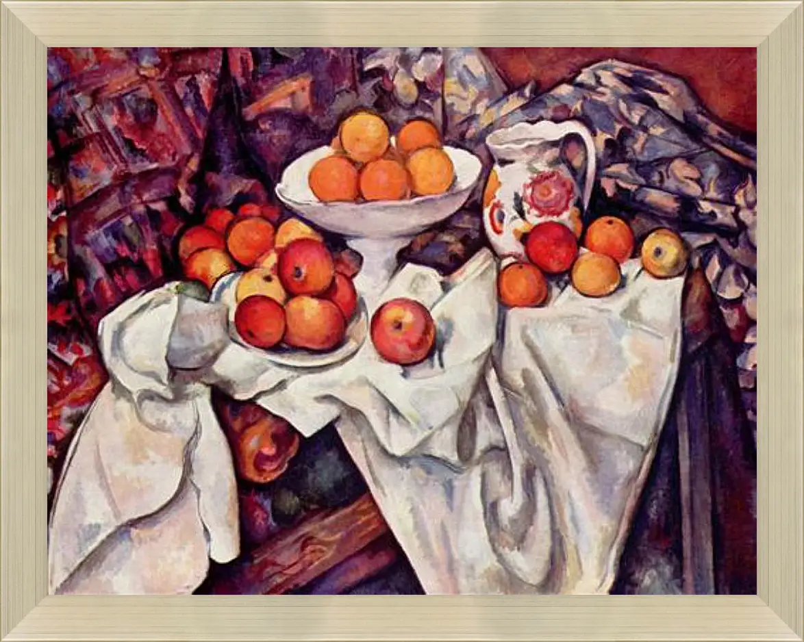 Картина в раме - Still Life with Apples and Oranges. Поль Сезанн