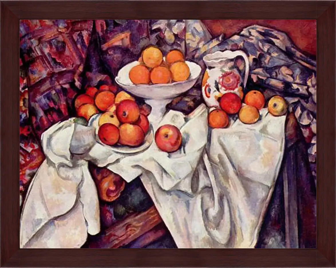 Картина в раме - Still Life with Apples and Oranges. Поль Сезанн