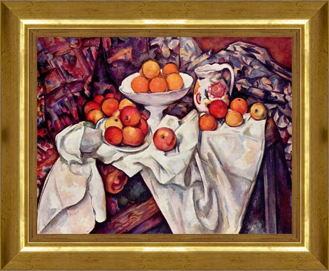 Картина в раме - Still Life with Apples and Oranges. Поль Сезанн