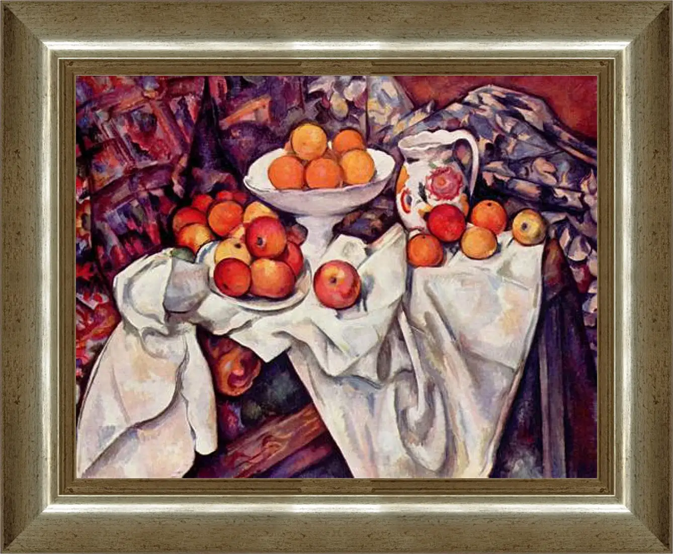 Картина в раме - Still Life with Apples and Oranges. Поль Сезанн