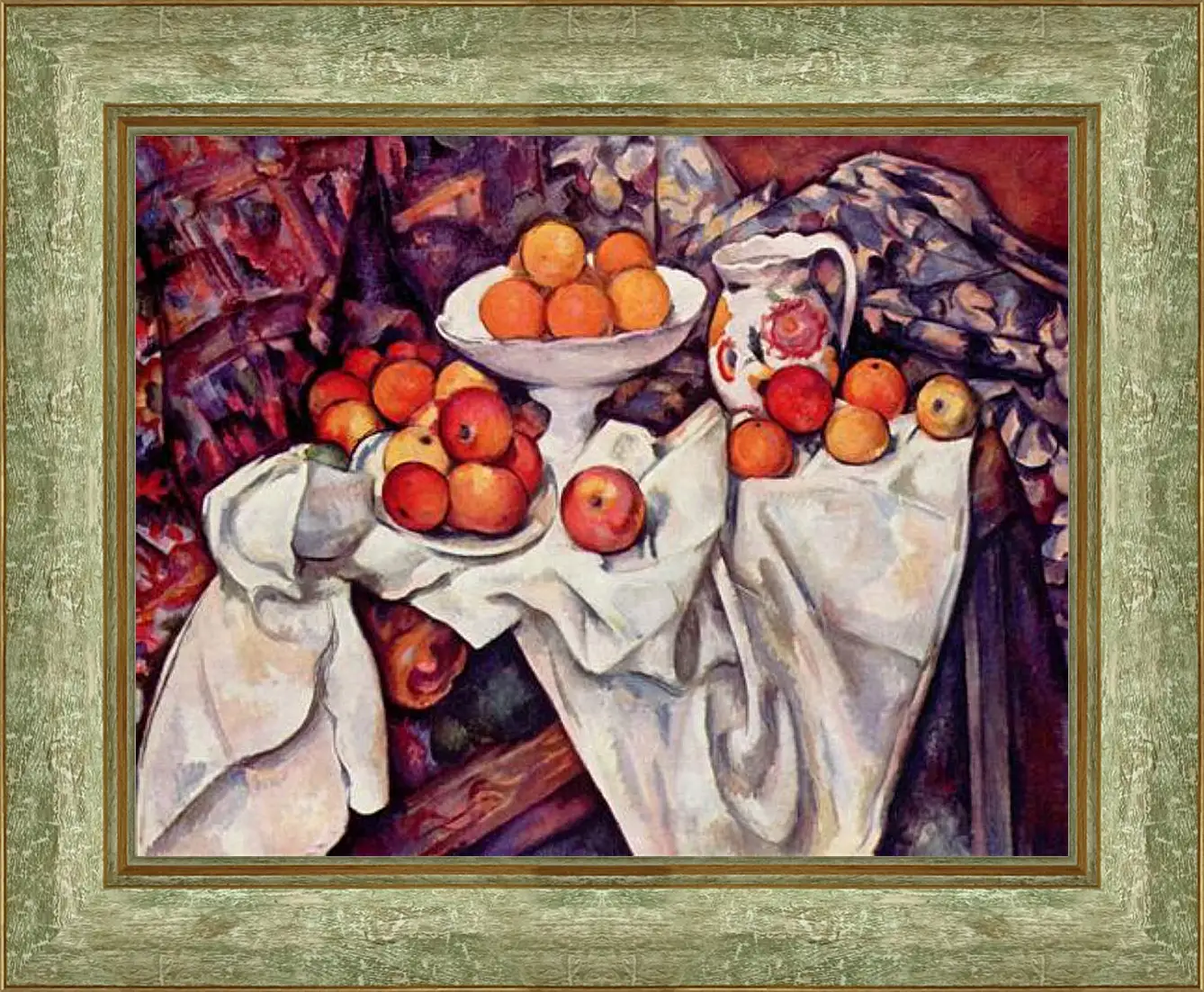 Картина в раме - Still Life with Apples and Oranges. Поль Сезанн