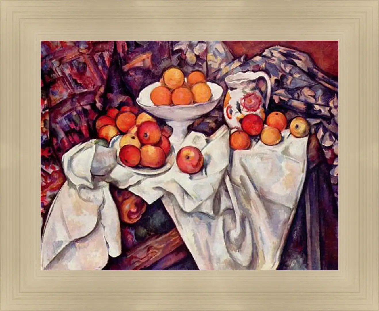 Картина в раме - Still Life with Apples and Oranges. Поль Сезанн