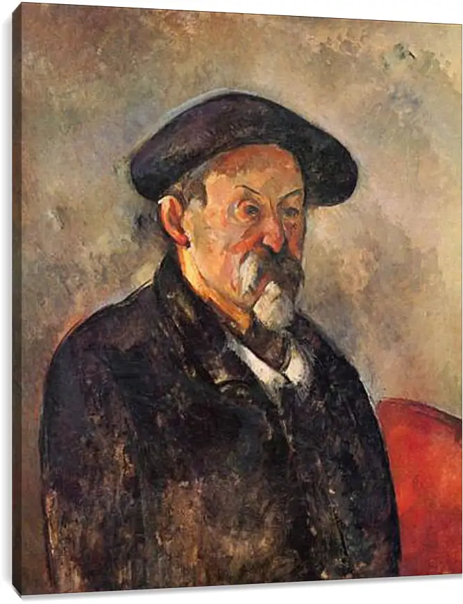 Постер и плакат - Self-portrait with Beret. Поль Сезанн