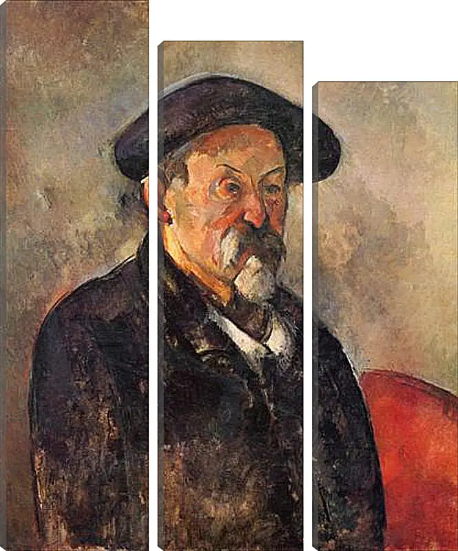 Модульная картина - Self-portrait with Beret. Поль Сезанн