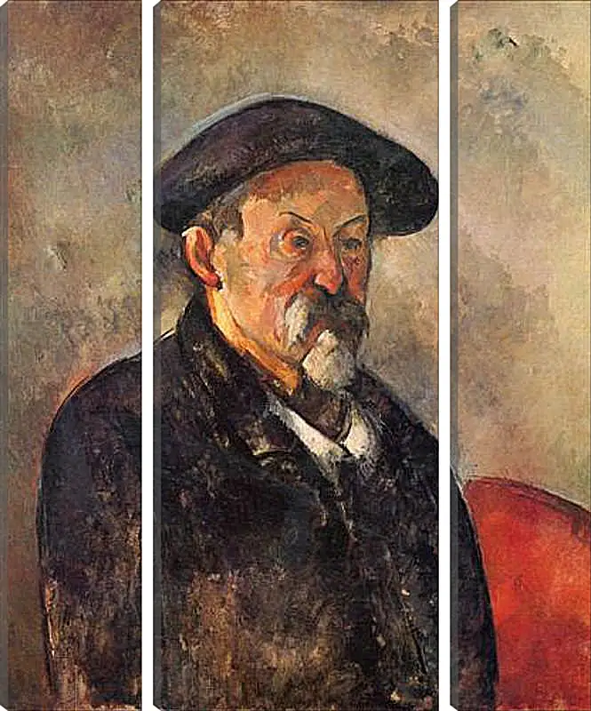 Модульная картина - Self-portrait with Beret. Поль Сезанн