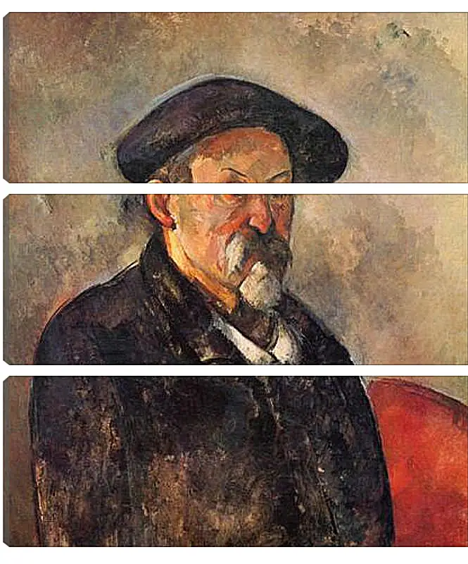 Модульная картина - Self-portrait with Beret. Поль Сезанн