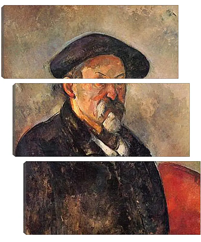 Модульная картина - Self-portrait with Beret. Поль Сезанн