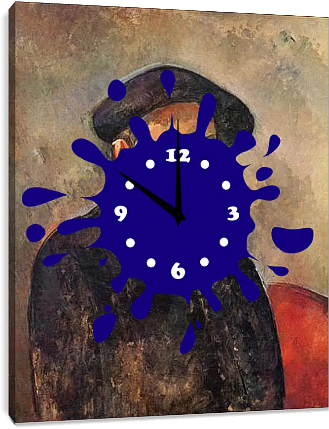Часы картина - Self-portrait with Beret. Поль Сезанн
