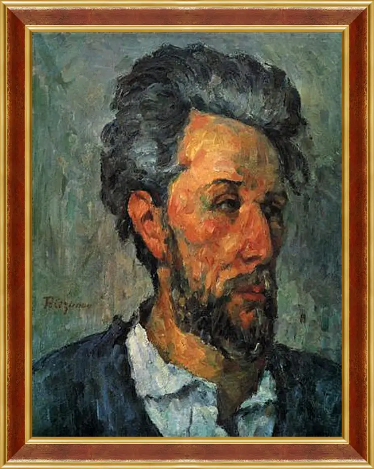 Картина в раме - Portrait of Victor Chocquet. Поль Сезанн