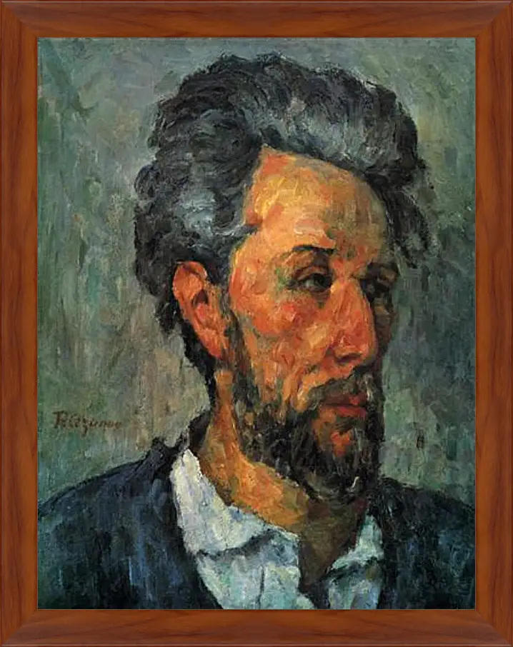 Картина в раме - Portrait of Victor Chocquet. Поль Сезанн