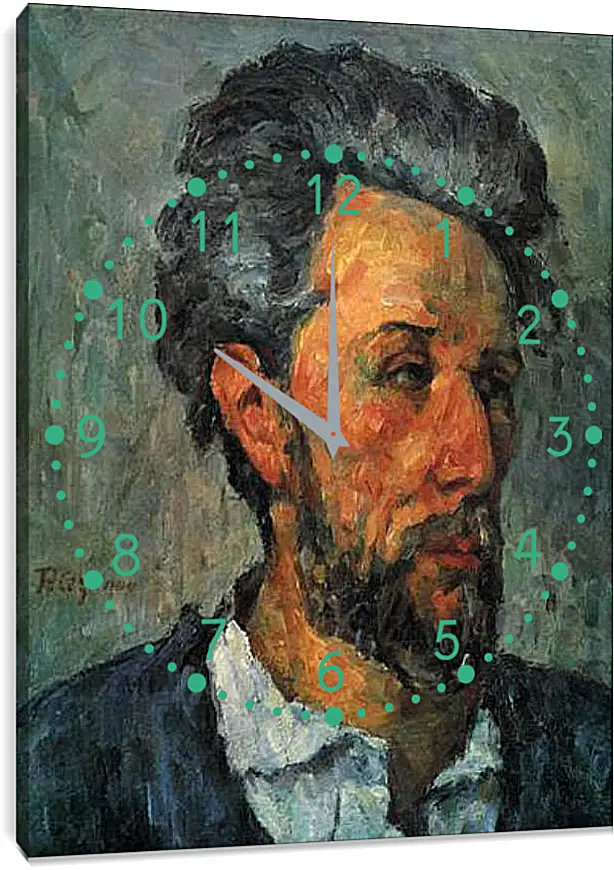 Часы картина - Portrait of Victor Chocquet. Поль Сезанн