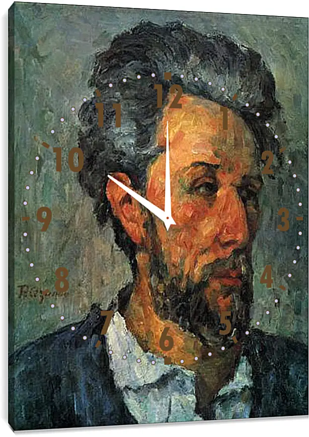 Часы картина - Portrait of Victor Chocquet. Поль Сезанн