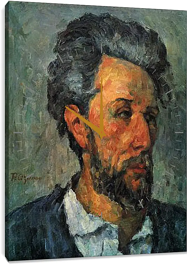 Часы картина - Portrait of Victor Chocquet. Поль Сезанн