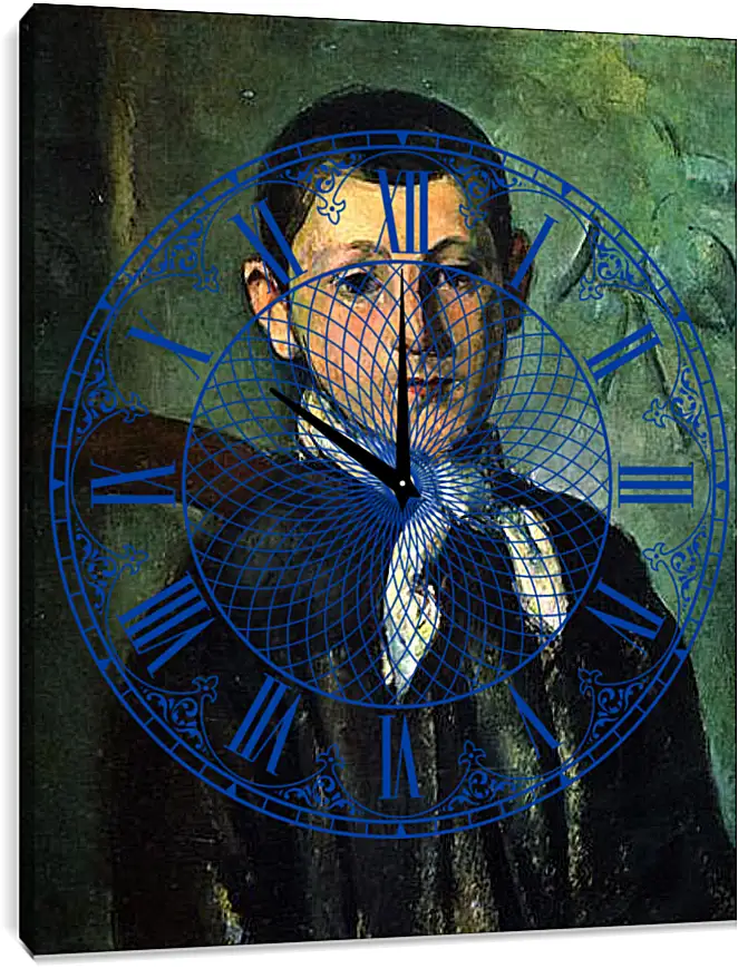 Часы картина - Portrait of Louis Guillaume. Поль Сезанн