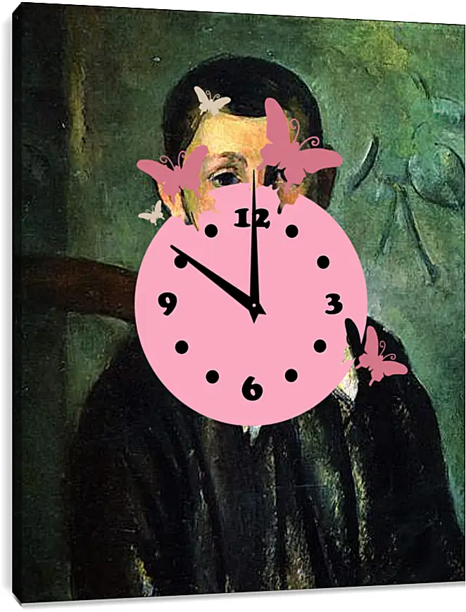 Часы картина - Portrait of Louis Guillaume. Поль Сезанн