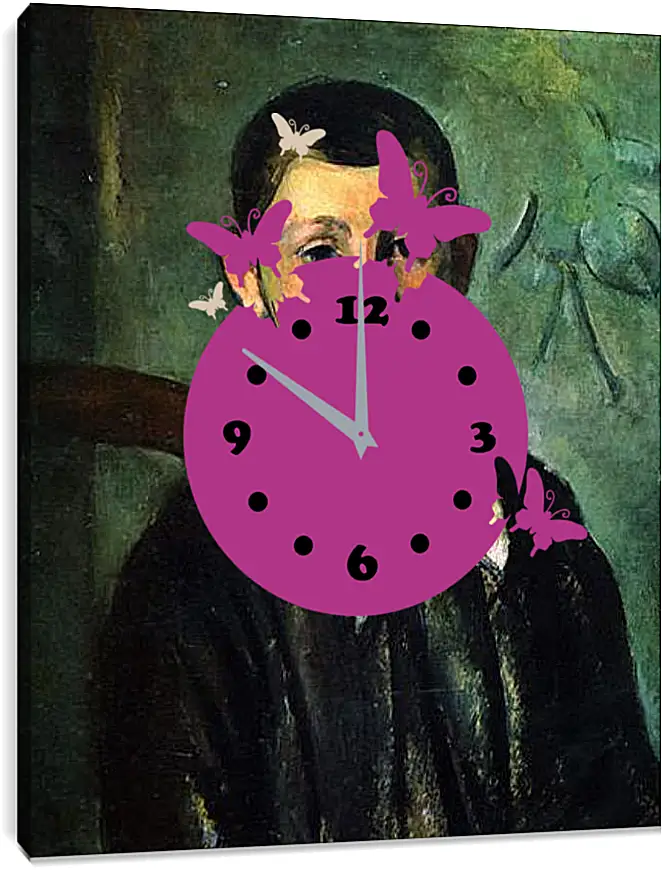 Часы картина - Portrait of Louis Guillaume. Поль Сезанн