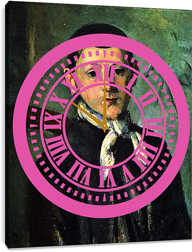 Часы картина - Portrait of Louis Guillaume. Поль Сезанн