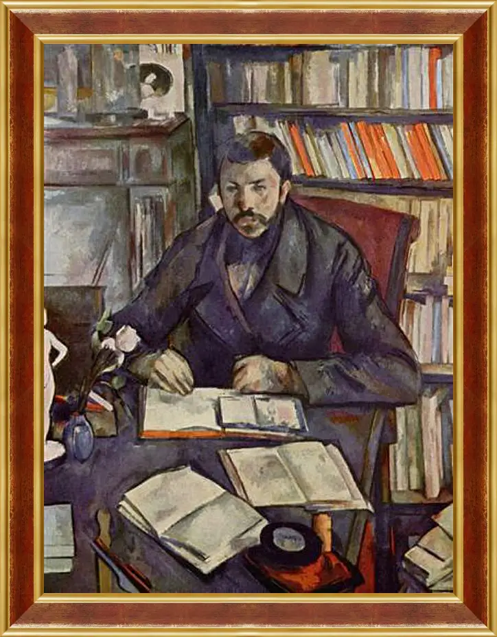 Картина в раме - Portrait of Gustave Geffroy. Поль Сезанн