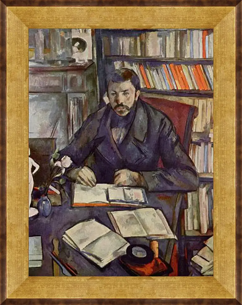 Картина в раме - Portrait of Gustave Geffroy. Поль Сезанн