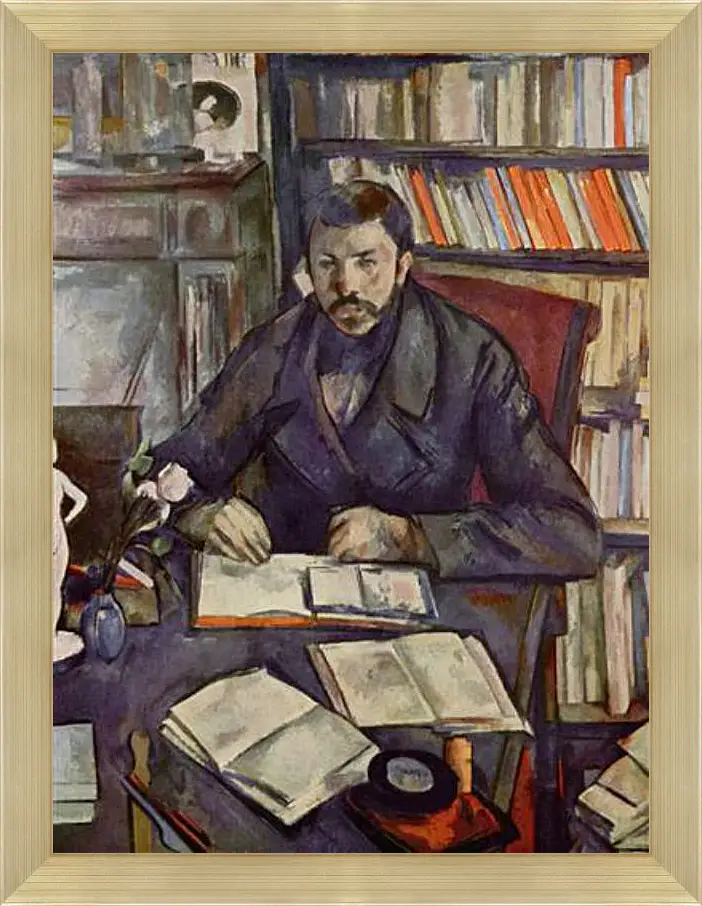 Картина в раме - Portrait of Gustave Geffroy. Поль Сезанн