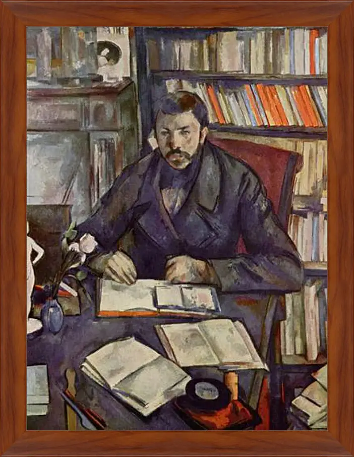 Картина в раме - Portrait of Gustave Geffroy. Поль Сезанн