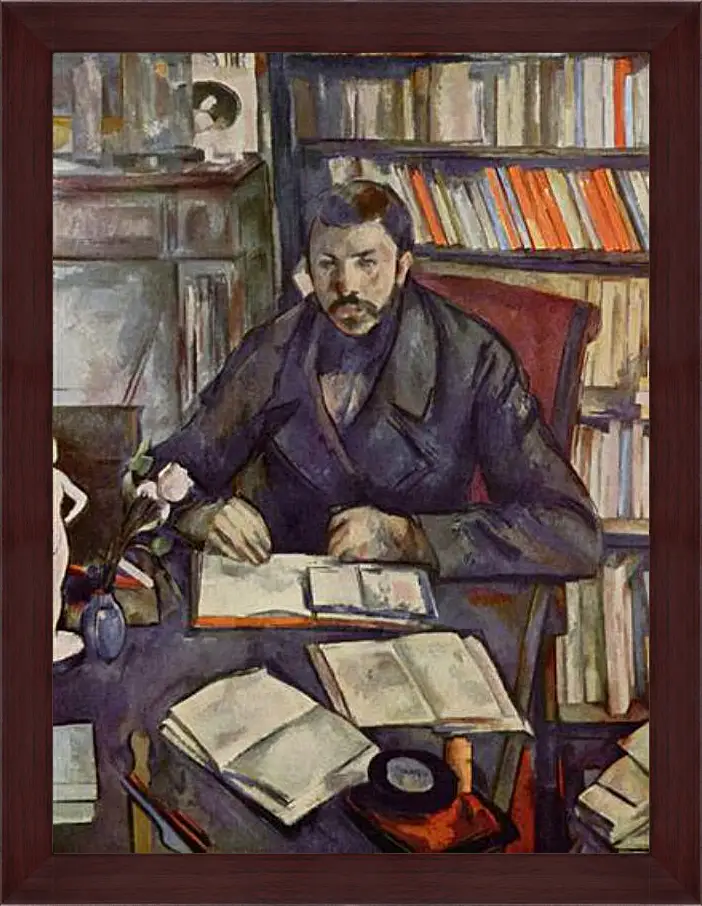 Картина в раме - Portrait of Gustave Geffroy. Поль Сезанн