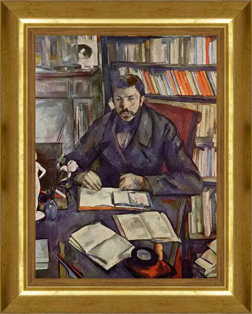 Картина в раме - Portrait of Gustave Geffroy. Поль Сезанн