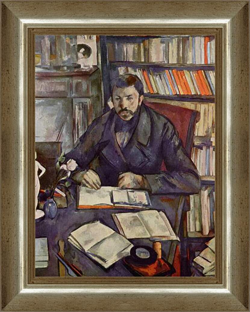 Картина в раме - Portrait of Gustave Geffroy. Поль Сезанн