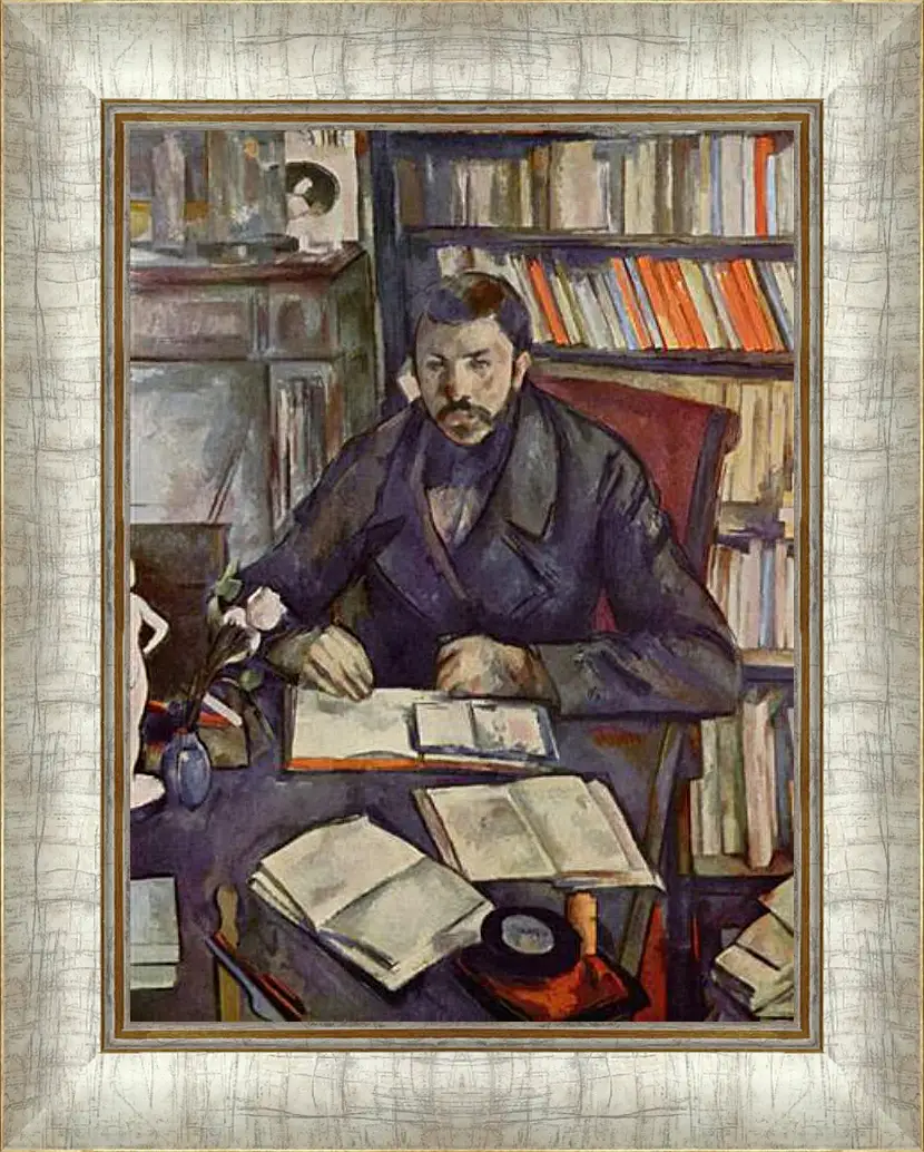 Картина в раме - Portrait of Gustave Geffroy. Поль Сезанн