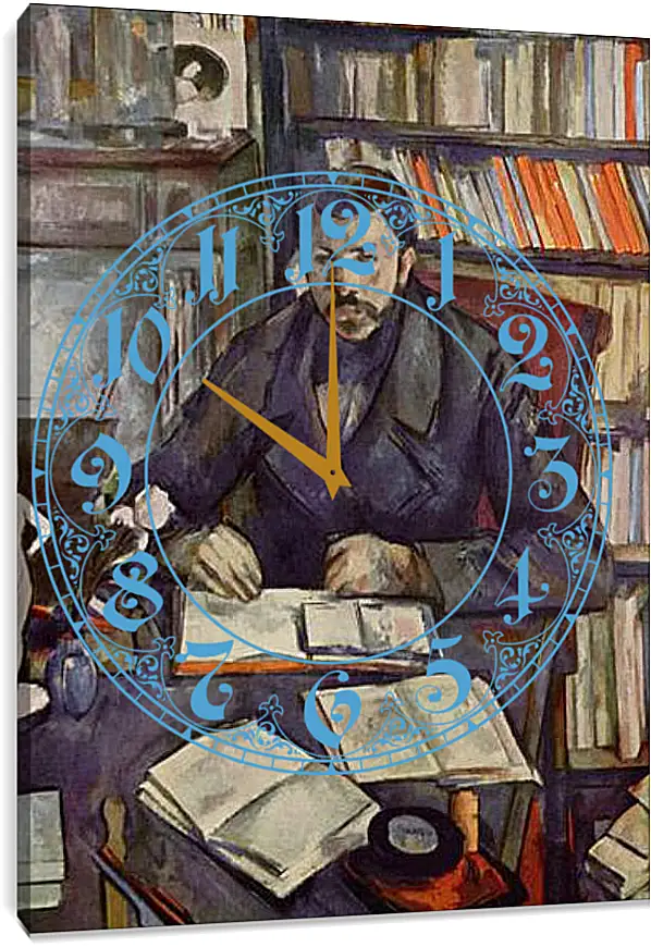 Часы картина - Portrait of Gustave Geffroy. Поль Сезанн