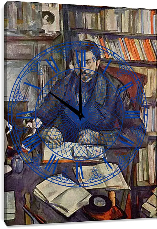 Часы картина - Portrait of Gustave Geffroy. Поль Сезанн