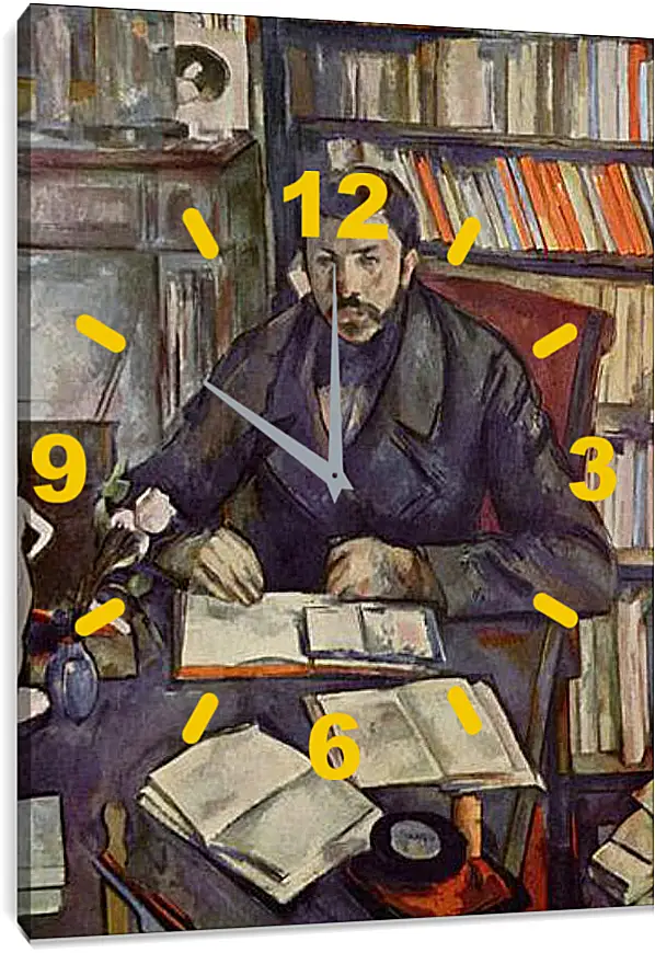 Часы картина - Portrait of Gustave Geffroy. Поль Сезанн