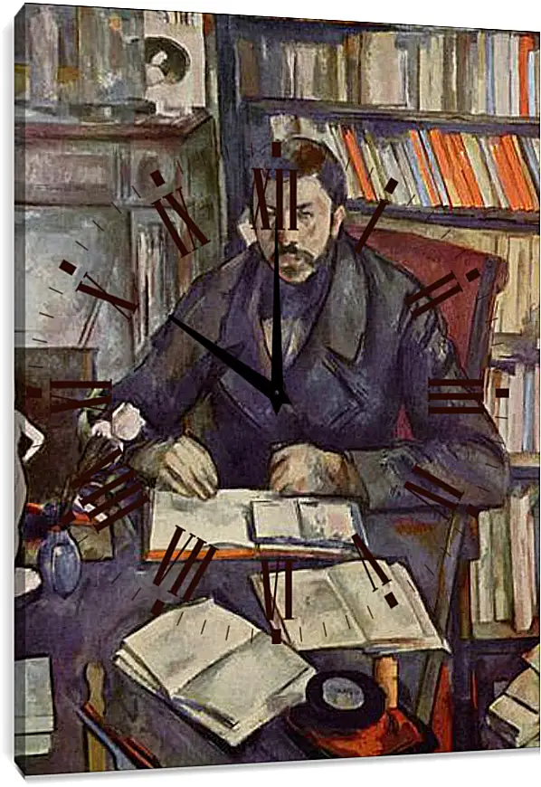 Часы картина - Portrait of Gustave Geffroy. Поль Сезанн