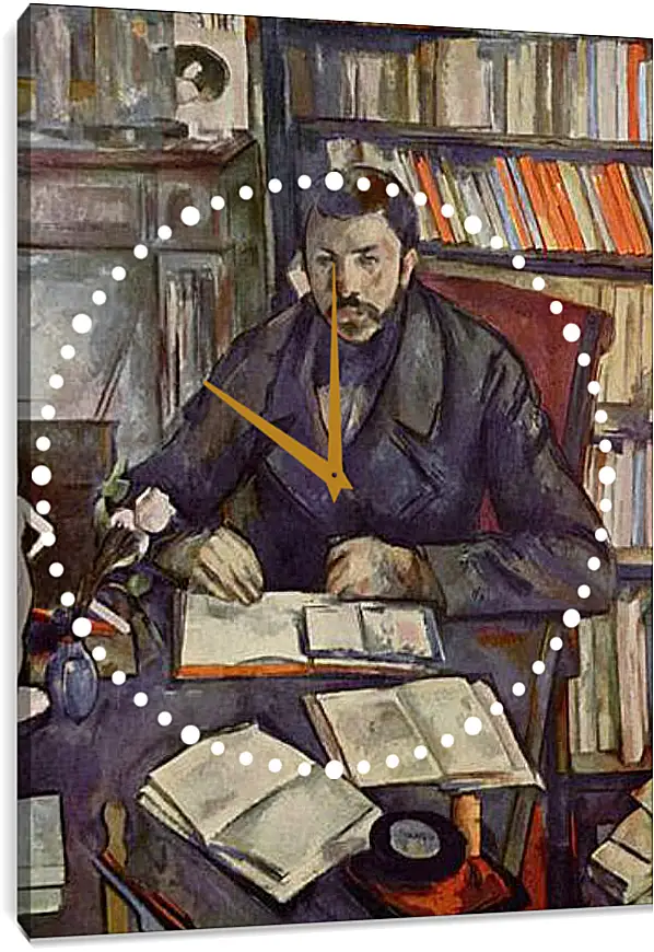 Часы картина - Portrait of Gustave Geffroy. Поль Сезанн