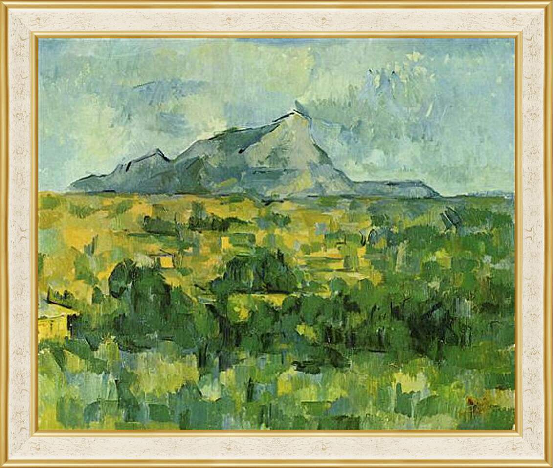 Картина в раме - Mont Sainte-Victoire. Поль Сезанн