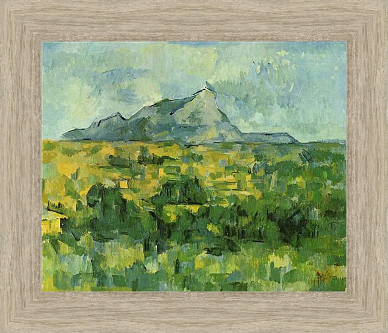 Картина в раме - Mont Sainte-Victoire. Поль Сезанн