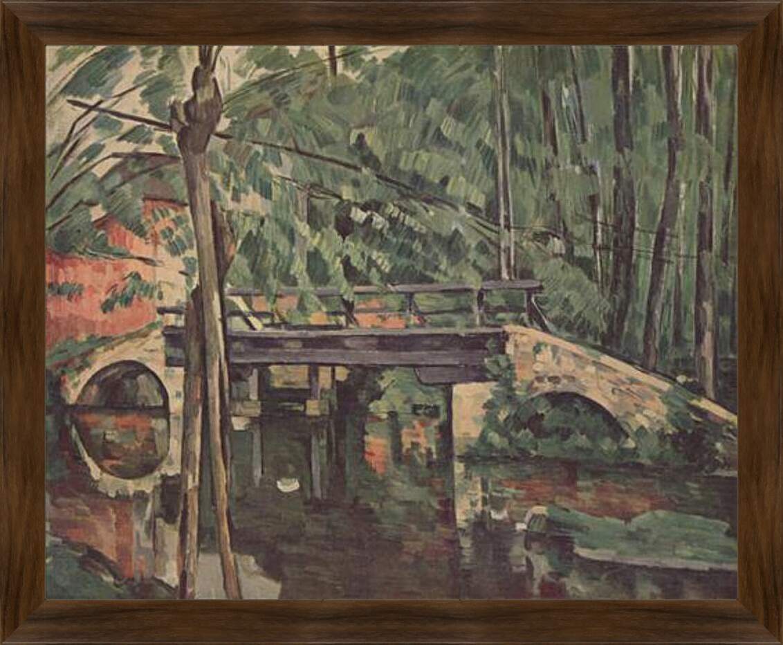Картина в раме - Le petit pont. Поль Сезанн