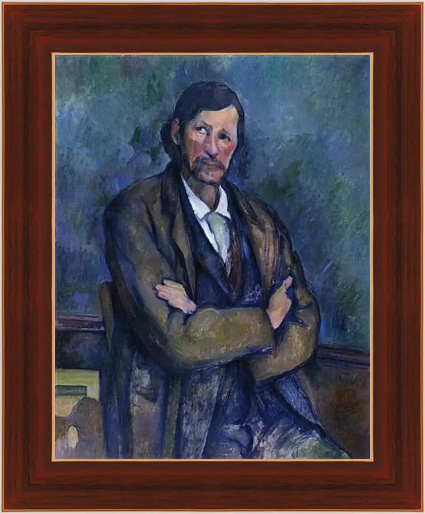 Картина в раме - Homme aux bras croises. Поль Сезанн