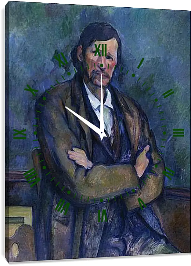 Часы картина - Homme aux bras croises. Поль Сезанн