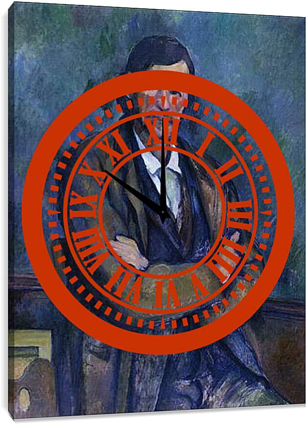 Часы картина - Homme aux bras croises. Поль Сезанн