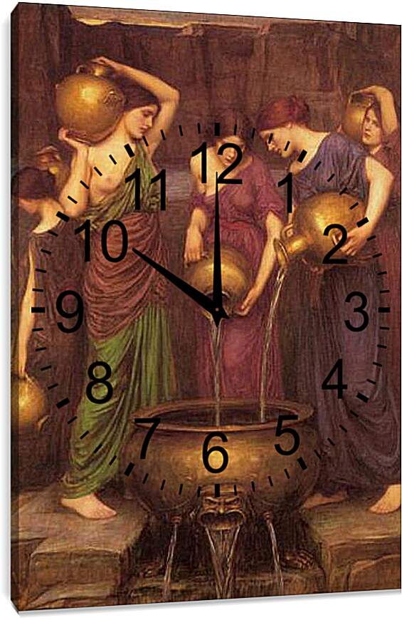 Часы картина - The Danaides. Джон Уотерхаус