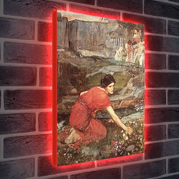Лайтбокс световая панель - Study for the Maidens Picking Flowers by a Stream. Джон Уотерхаус